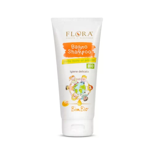 BimBio Gel za tuširanje i šampon 200ml - Flora